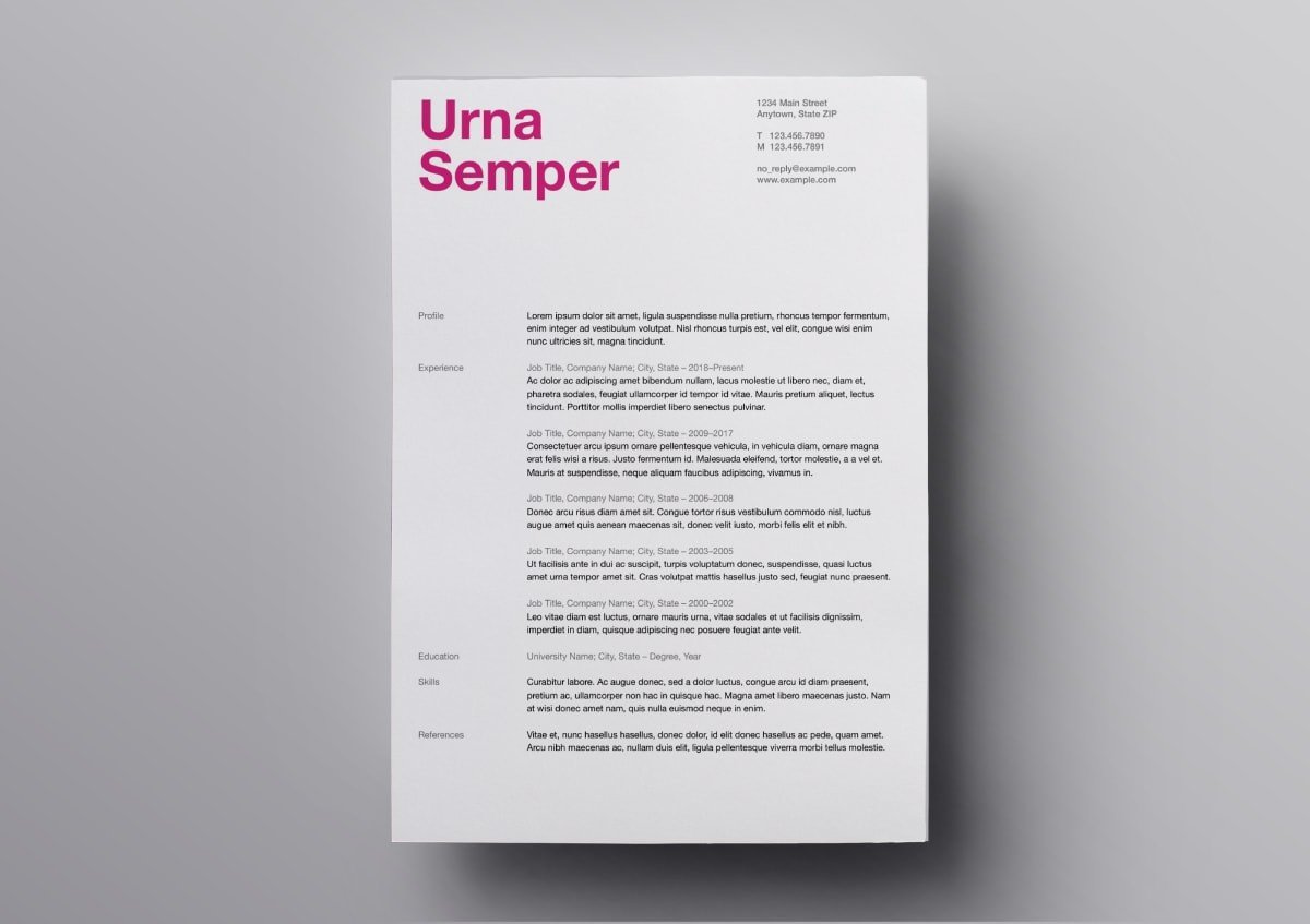 download resume templates for microsoft word mac